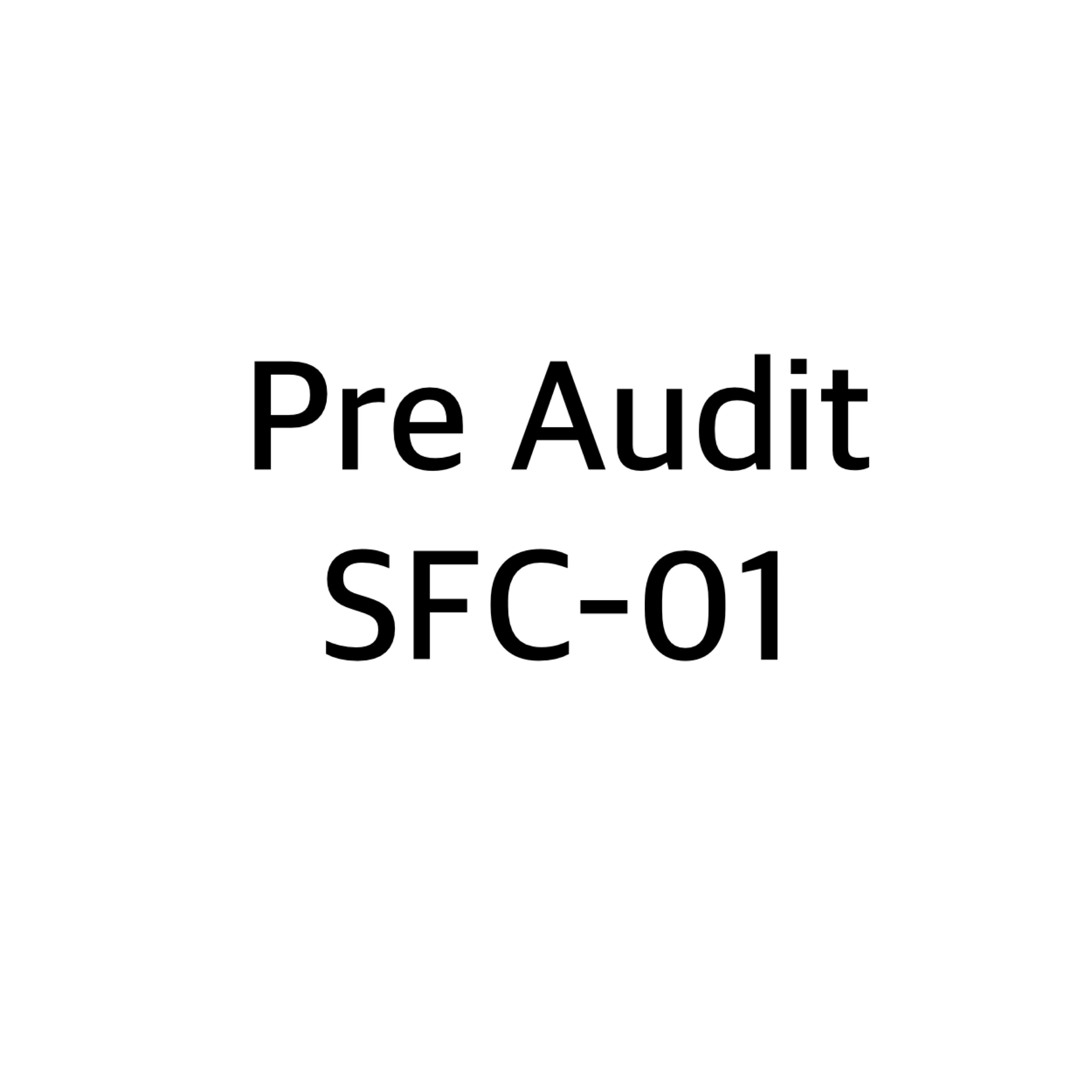 PreAudit Checklist SFC