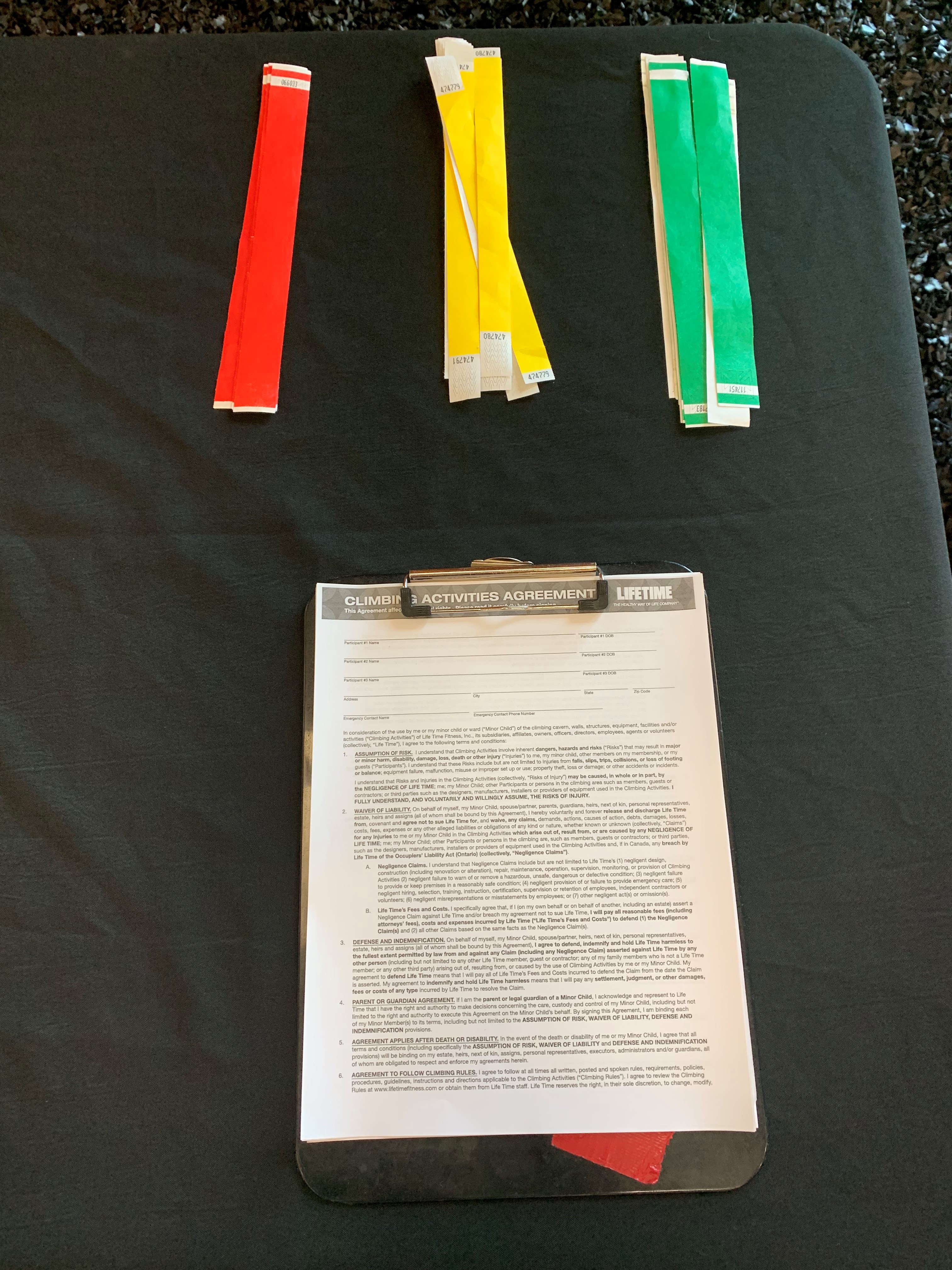 Check In - Desk - Forms and Wristbands.jpg