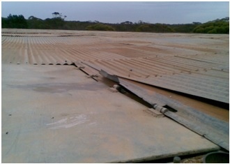 Roof sheeting not providing an adequate seal