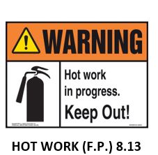 Element 8.13  Fire Prevention and Hot Work Programs  -  Gap Analysis     