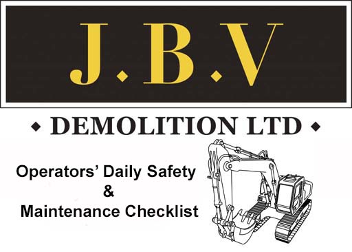 Operators’ Daily Safety and Maintenance Checklist