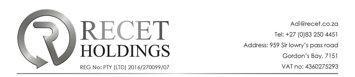 RECET ASSESSMENT CARD