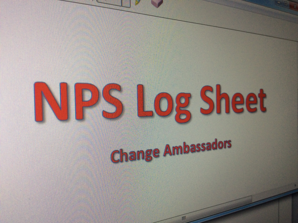 NPS LOG SHEET - Change Ambassadors 