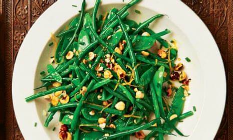 Green bean, Mangetout, Roasted Hazelnut & Orange salad