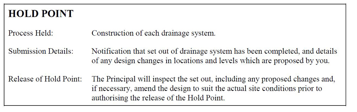 Hp drainage set out 