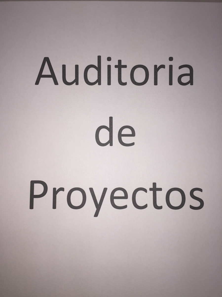 Auditoría  de recepción  de proyectos  