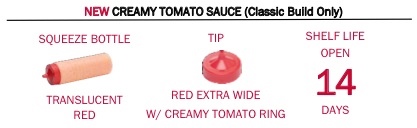 detail creamy tomato sauce