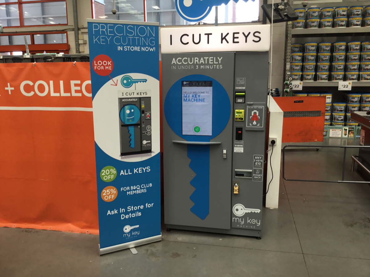 Key cutting at Screwfix