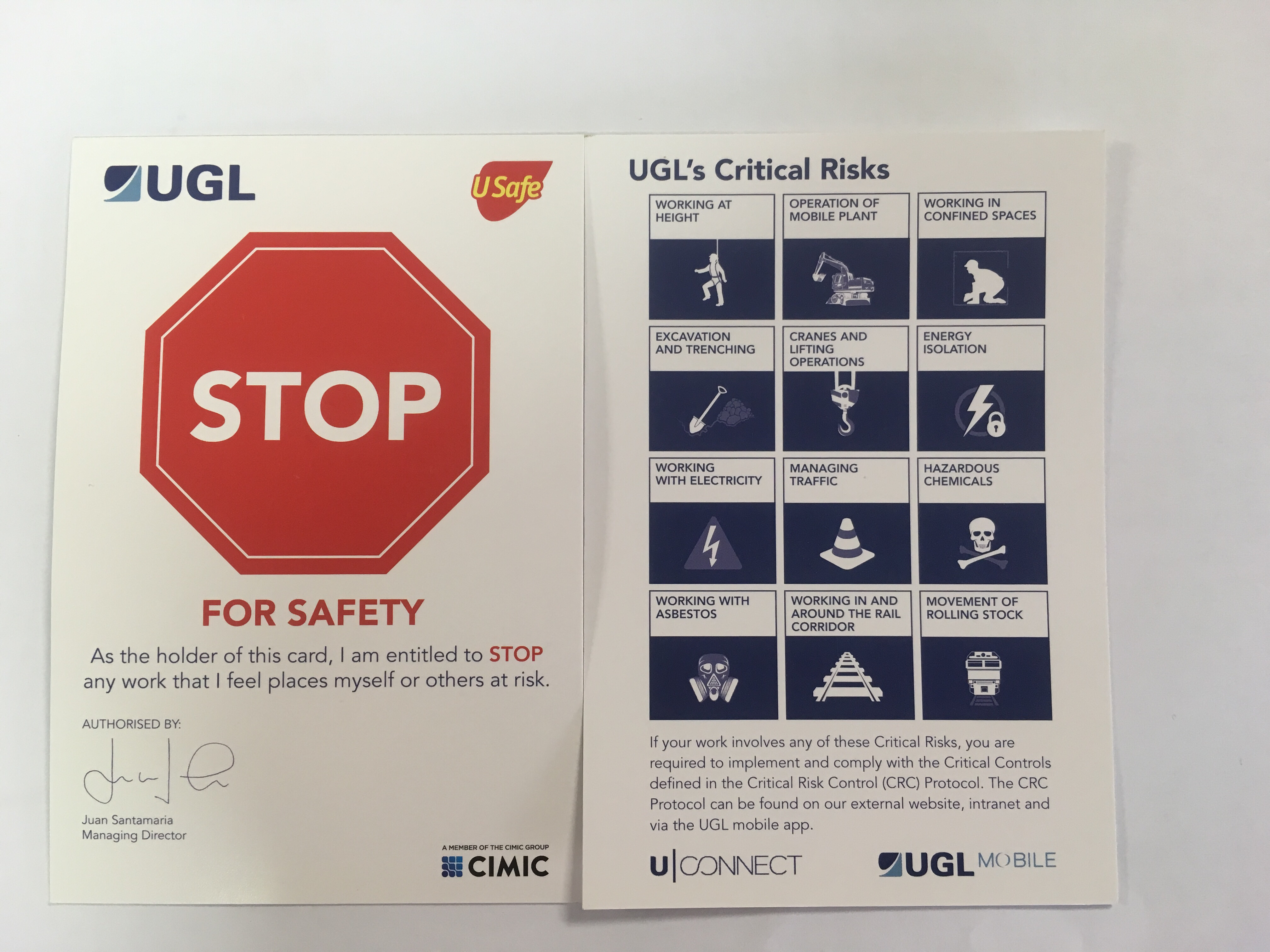 UGL 1. Working at Height critical risk activity review