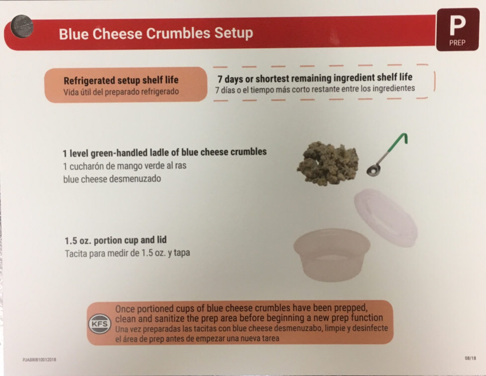 Blue Cheese Crumbles Prep