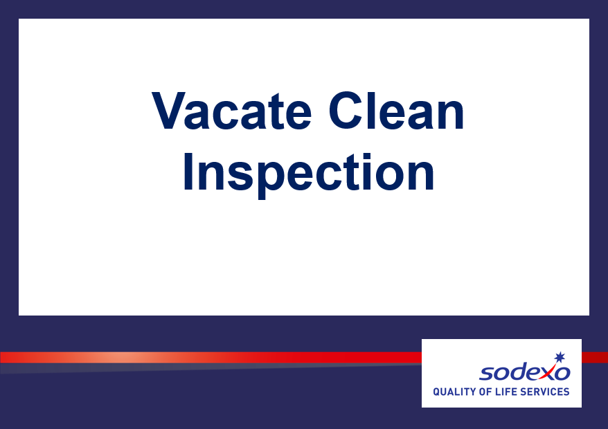Vacate Clean Inspection