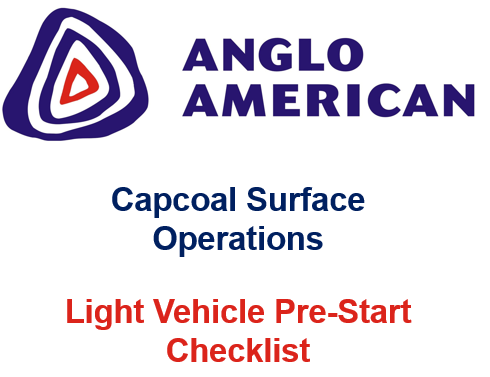 Light Vehcile Pre-Start Checklist - Capcoal