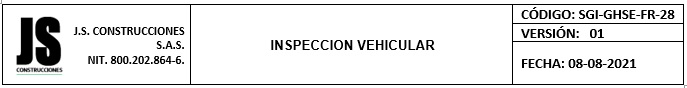 INSPECCIÓN VEHICULAR PROPIOS